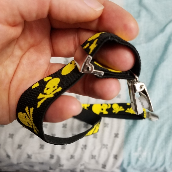 💰 Fun pirate skull ☠ suspenders, boys/men - Picture 4 of 9